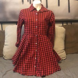 Checkered Fall Midi Dress